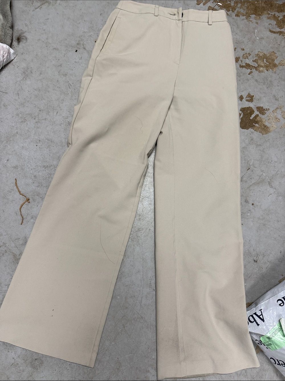 TOPSHOP Size 2 Classic Straight Leg Pants in Beige NEVER WORN